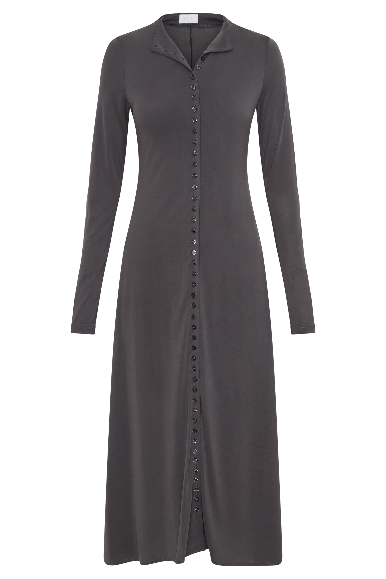 Anders Peached Jersey Midi Dress - Charcoal